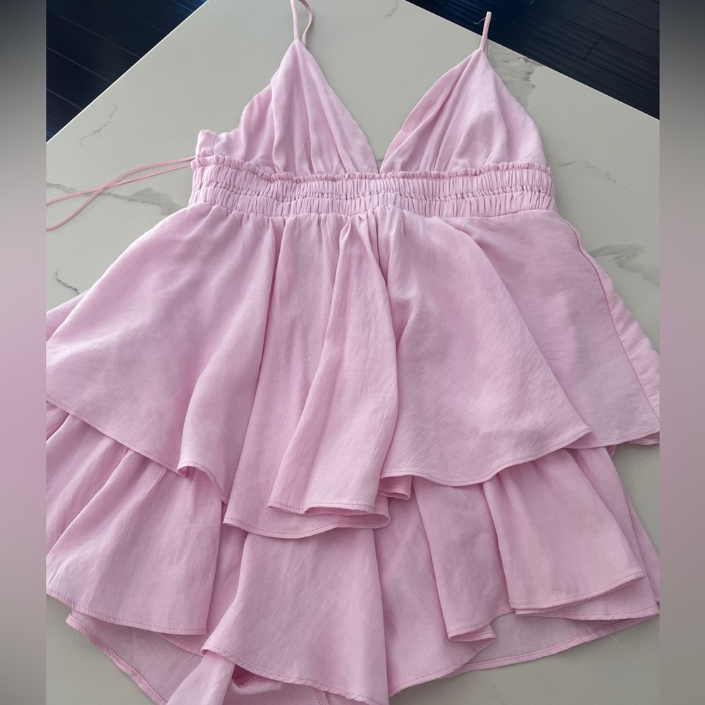 pink cotton candy la romper dress
